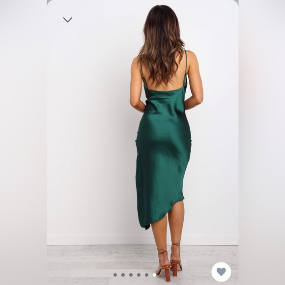 Emerald color Petal and Pup midi dress. Worn once. Like new quality. - Picture 2 of 3